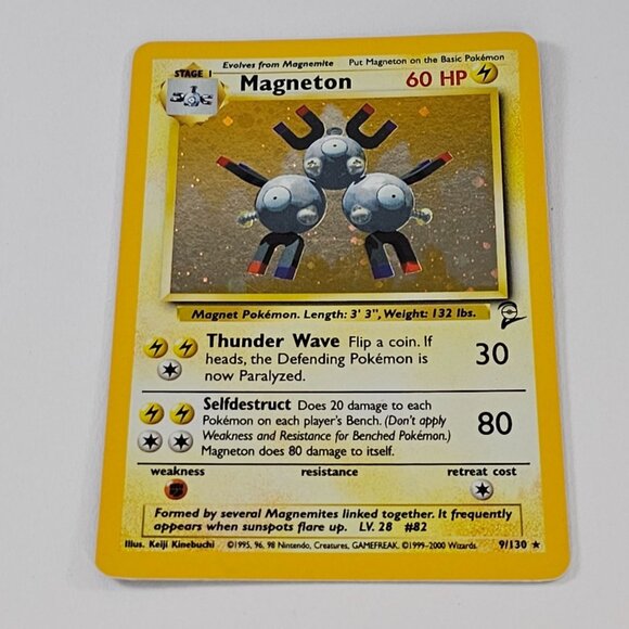 Magneton 9/130 Base Set 2 Holo Pokémon Card Lightly Played - Picture 3 of 8